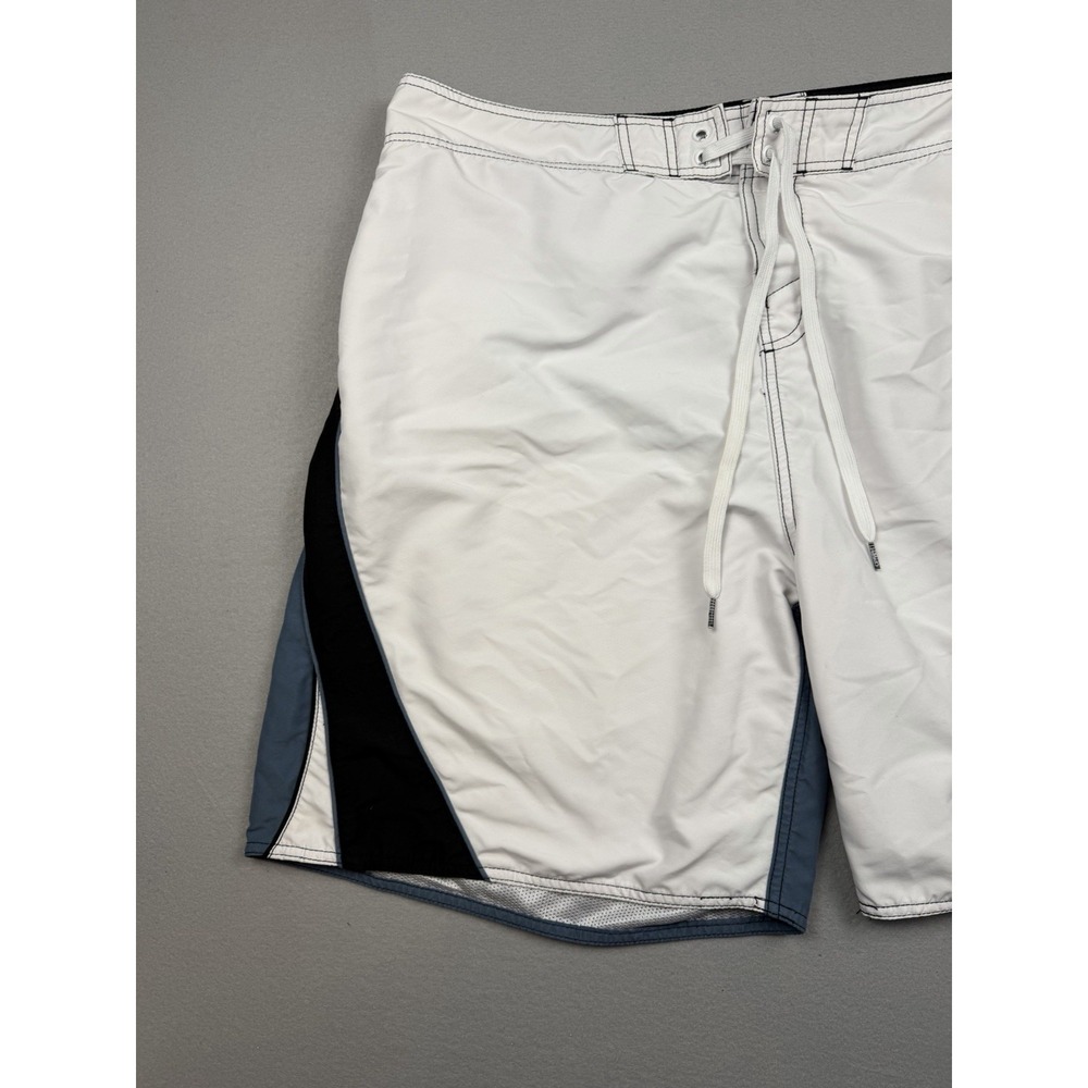 VTG Y2K 2000s O'Neil Boardshorts Script Surfwear White/Blue  Mens 40-41 - Picture 3 of 16
